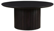 35" Ribbed Round Coffee Table