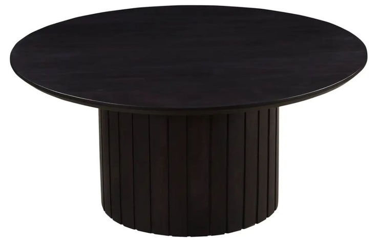35" Ribbed Round Coffee Table