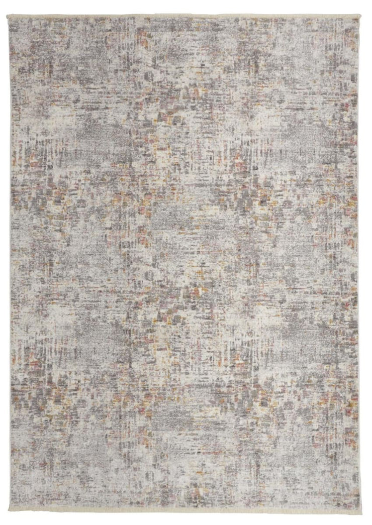 7'6" x 9'7" Gray and Beige Rug - Mix Home Mercantile