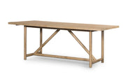 84" White-Washed Oak Dining Table - Mix Home Mercantile