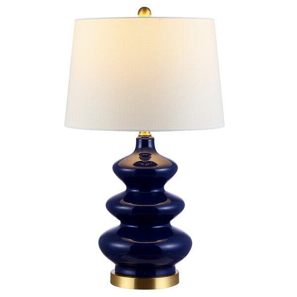 Navy Blue Ceramic Table Lamp - Mix Home Mercantile