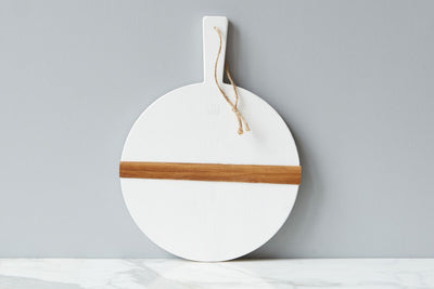 White Round Mod Charcuterie Board - Mix Home Mercantile